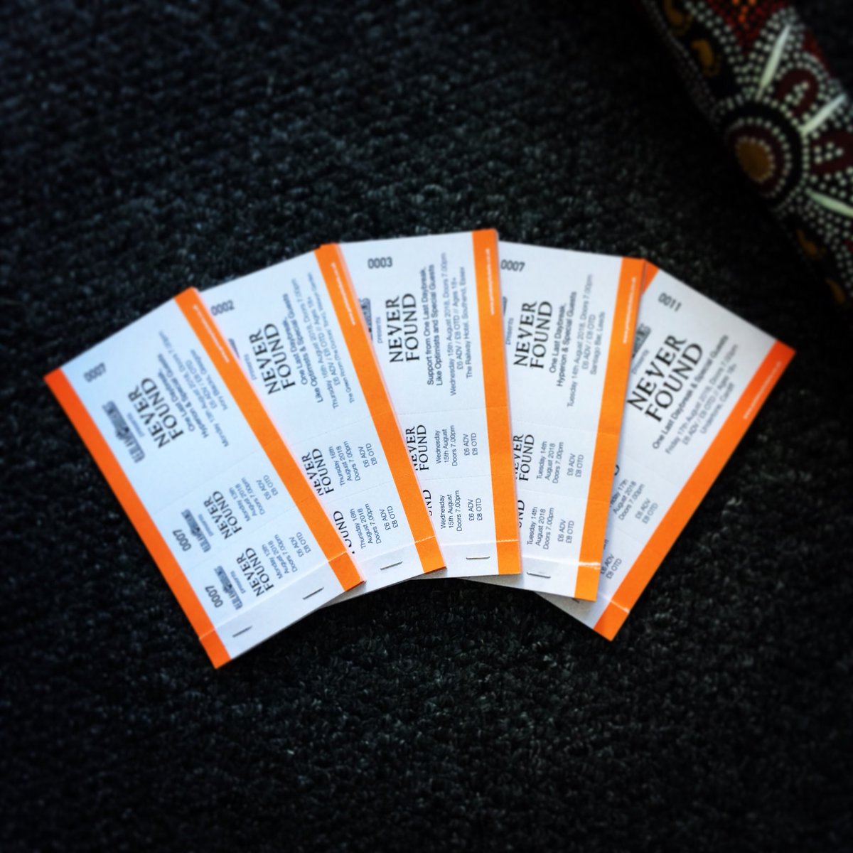 Posted tickets for #Tour earlier today! Looking forward to seeing you crazy people!! #weareneverfound