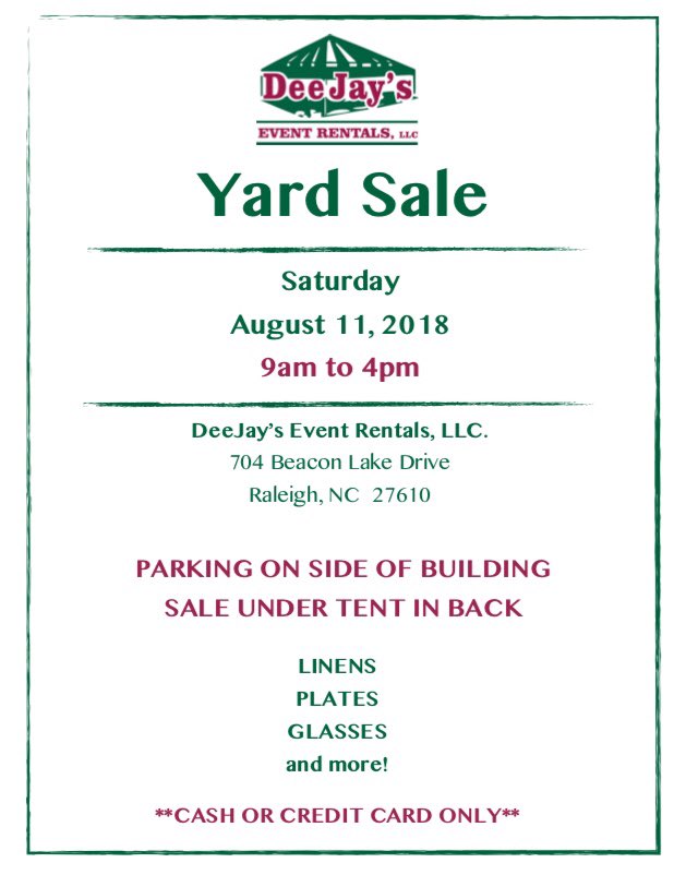Come visit THIS SATURDAY for the 2018 #yardsale!