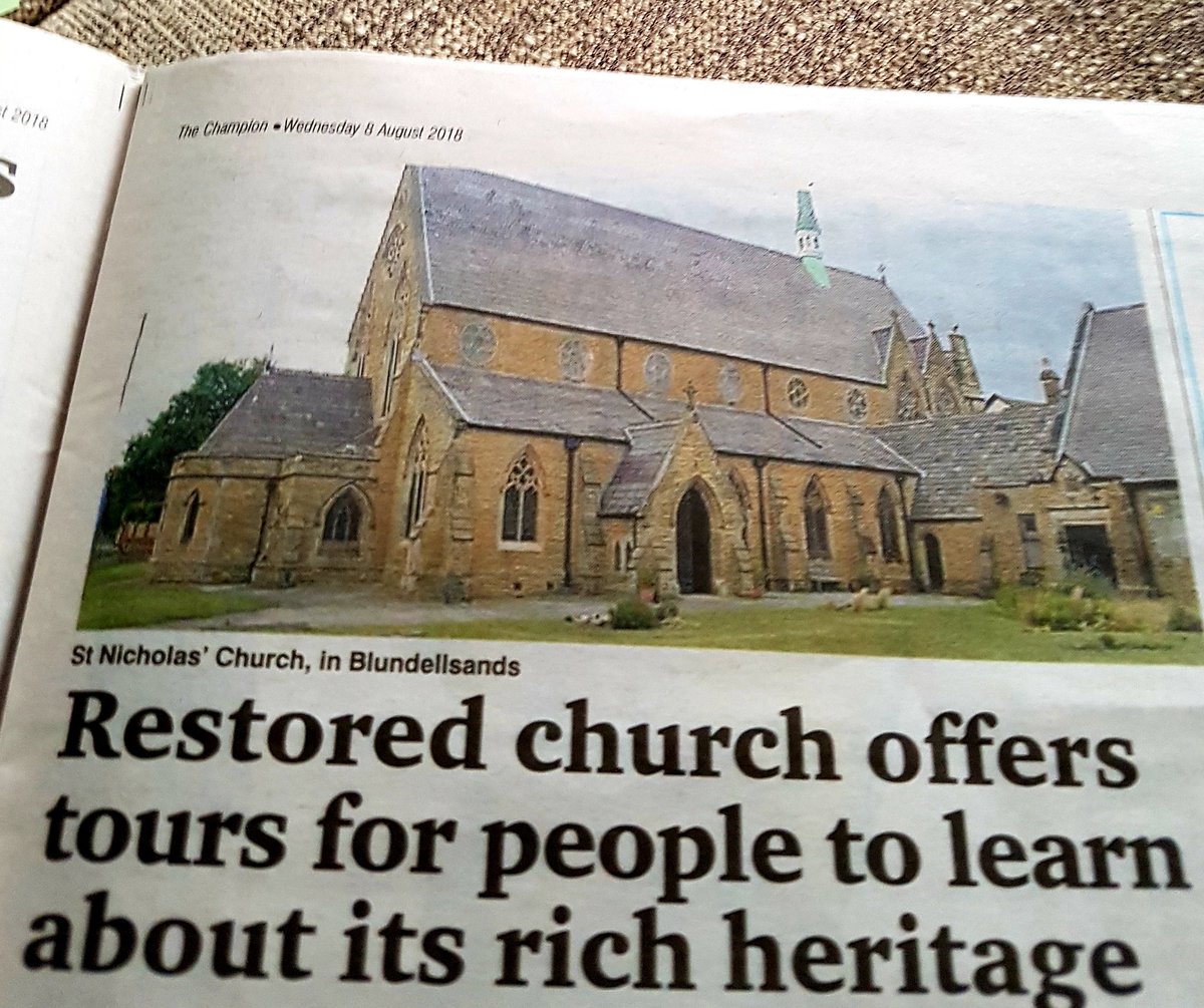 Great pieces about #stnicholaschurch and #volunteers in #visiter and #champnews this week thanks to #SeftonCVS for your support.