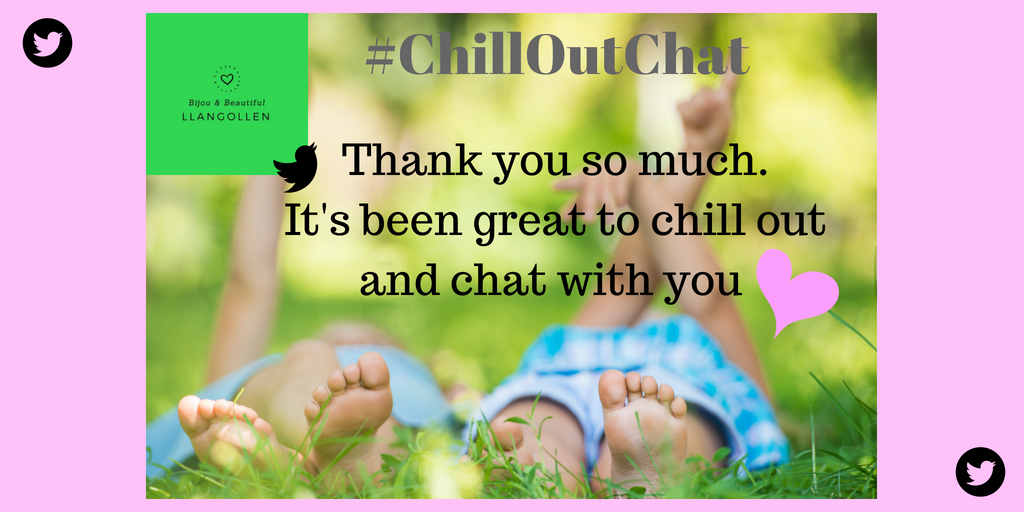 LlangollenBijou's tweet photo. It's time for us to finish up now but it's been great getting your thoughts on chilling out, despite it being rare for so many of us.
We hope to chat again soon...You've been amazing.
Good Night xx
#ChillOutChat https://t.co/el3fVLYz8j