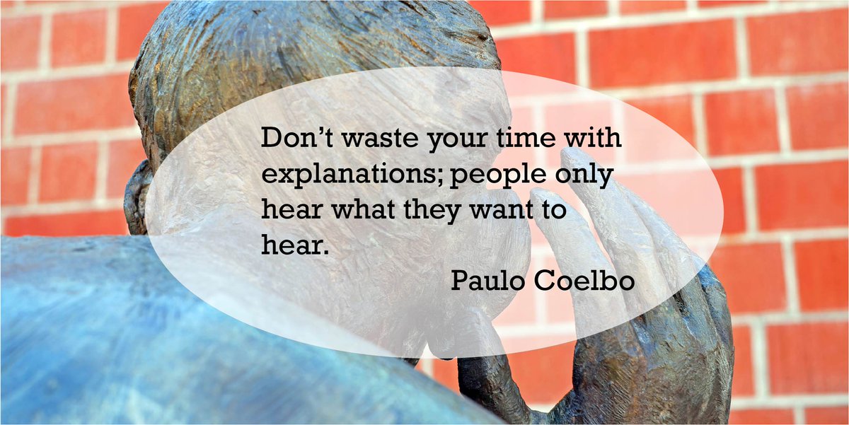 togetherwalks's tweet photo. Don’t waste your time with explanations; people only hear what they want to hear. Paulo Coelbo #wisdomwednesday #fibromyalgia #NFCPA #fibrowarriors #spoonies https://t.co/Mzc9ModKzc