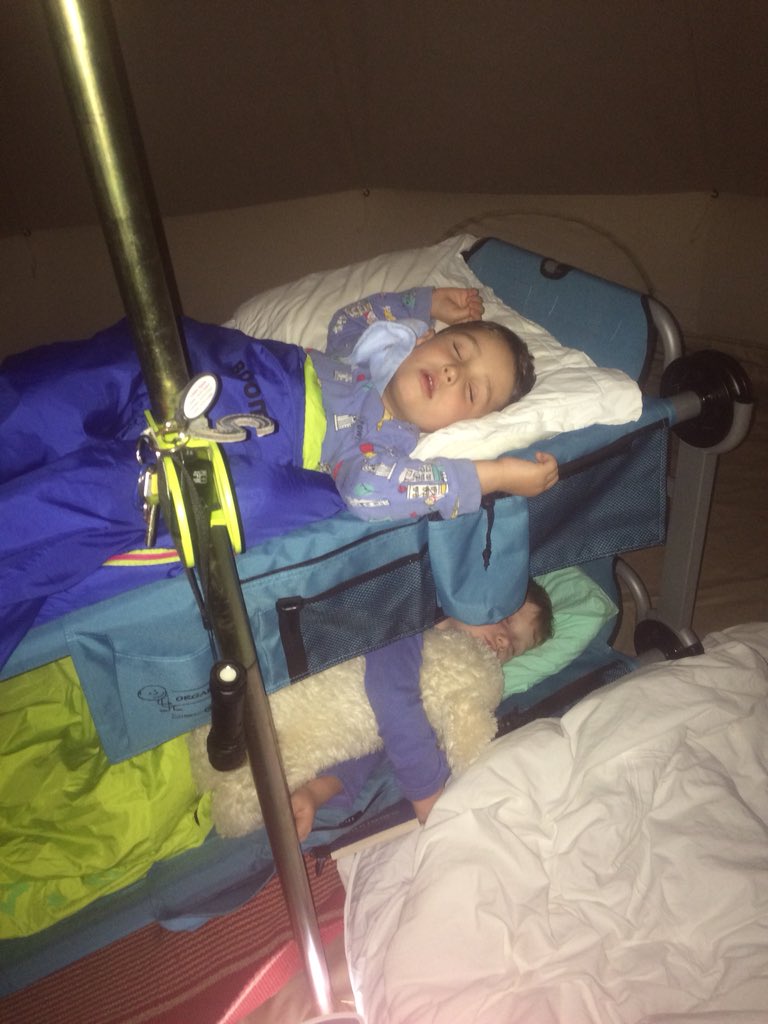 MashLetman's tweet photo. Thankfully asleep #camping #kidobunk https://t.co/imt3xznJ24