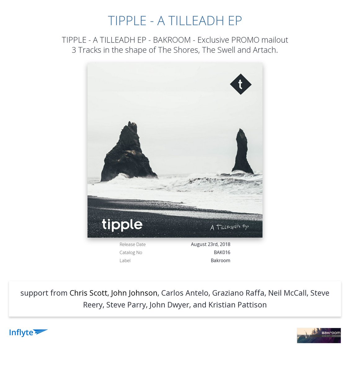 bakroomaudio's tweet photo. Cheers @wokestbloke for the #review  - reassuringly fresh. this is huge! #progressivehouse
https://t.co/9zyd4ZQct1 https://t.co/2hcJJiPS95