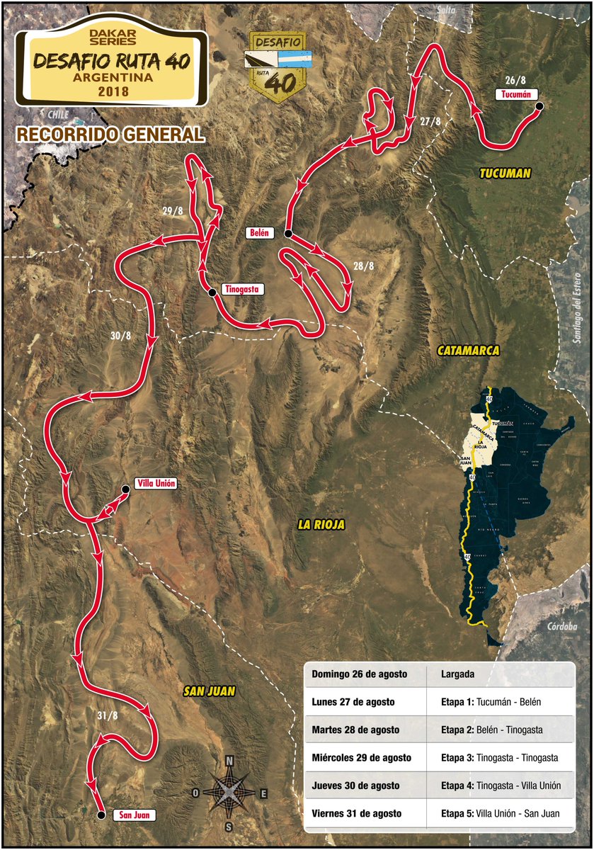 El recorrido del Desafío Ruta 40 Dakar Series será EXTREMO💪

Conocé los detalles de la carrera que:

✅Celebrará 🔟 edición
✅Será Dakar Series por 4ta vez
✅4ta <a href="/FIM_live/">FIM</a>  de Rallies CC
✅4ta del <a href="/CodasurFIA/">CODASUR</a> 
✅3ra del <a href="/rallycc/">RallyccArg</a> 

Mira la nota: bit.ly/2M7c8QP