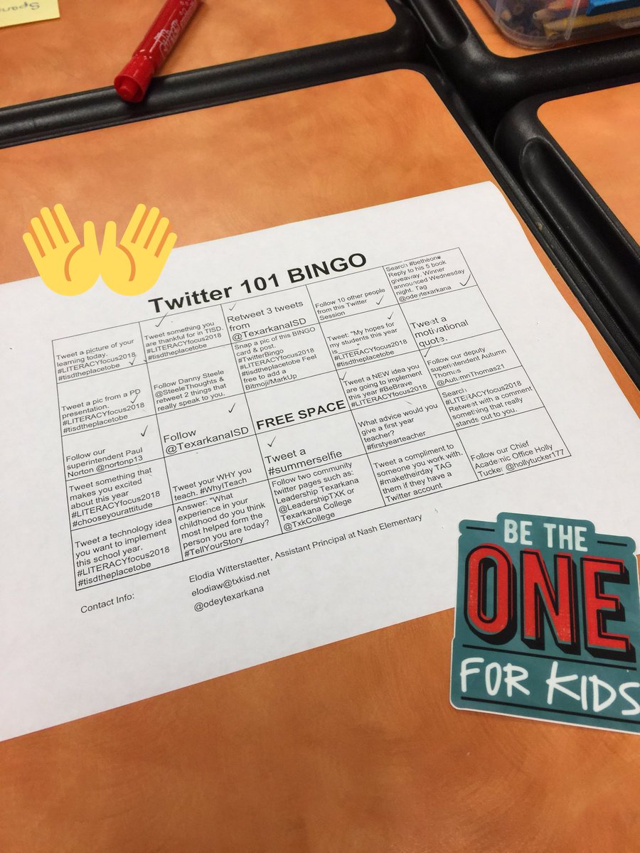 AnneBSlade's tweet photo. #TwitterBingo #LITERACYfocus2018 #TISDtheplacetobe #betheone https://t.co/YxMTumHCnN