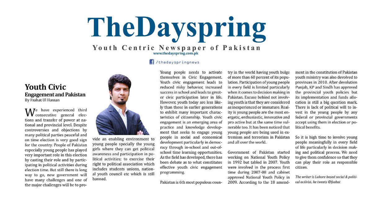 fsahat's tweet photo. My thoughts about #Youth #CivicEngagement and #Pakistan 
@dayspring_news special thanks to @AsimNawazAbbasi and team #Dayspring 
#YAN #YouthKaGreenPakistan #YouthDay @UNDP_Pakistan @SSDOPakistan @Pildat https://t.co/60t35O8vyc