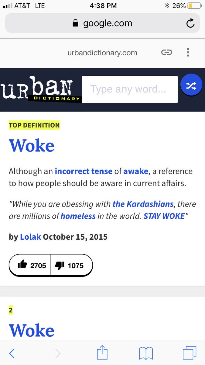 Kaitlin B Curtice on X: @TrentonLucas10 @JustinDGentry Nope. Here's the urban  dictionary definition, basically social/political awareness.   / X