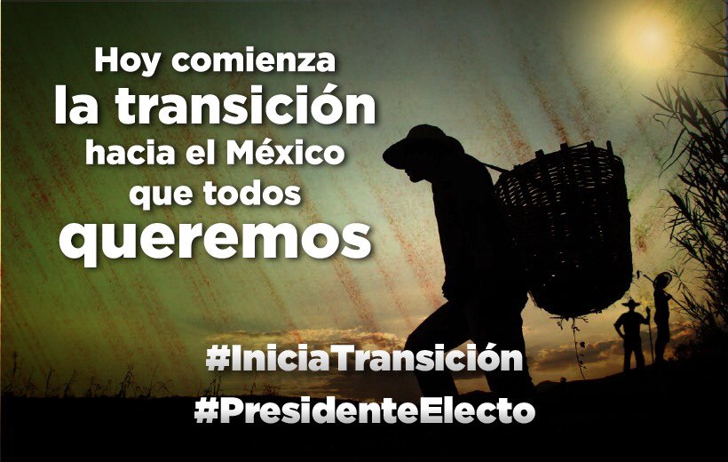 Hoy inicia la transición  #presidenteElecto <a href="/lopezobrador_/">Andrés Manuel</a>