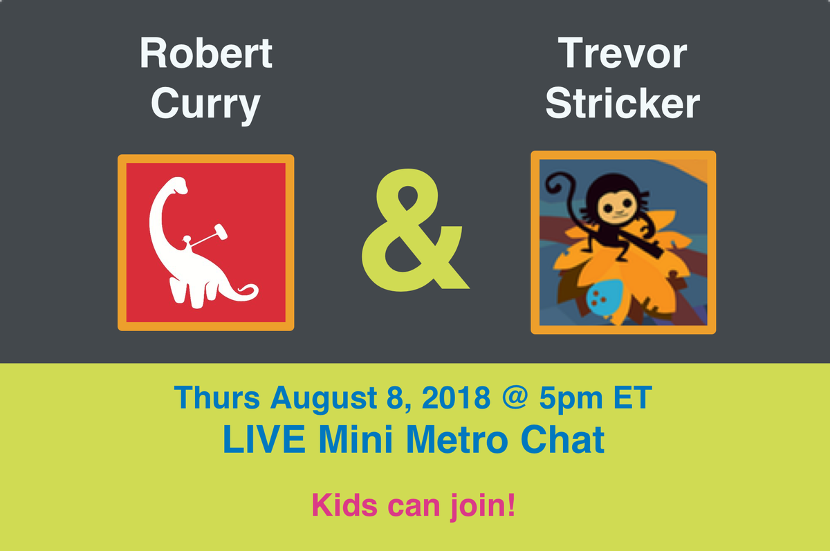 Tomorrow on Facebook Live we're chatting with <a href="/shiprib/">Lorraine Marques</a> of <a href="/dinopoloclub/">Dinosaur Polo Club</a> about #MiniMetro!