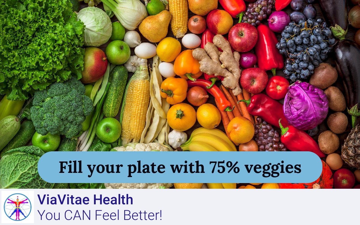 ViaVitaeHealth's tweet photo. #Eat more plants and fill the majority of your plate with vegetables! P.S. French fries don’t count. https://t.co/k4aDuhiK9G