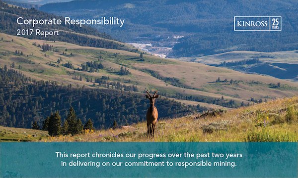 .<a href="/kinrossgold/">Kinross Gold</a>'s approach to #CorporateResponsibility focuses on the well-being of employees, host communities &amp; surrounding #environment. Learn more about their goals in their latest report  bit.ly/2vQxqaf