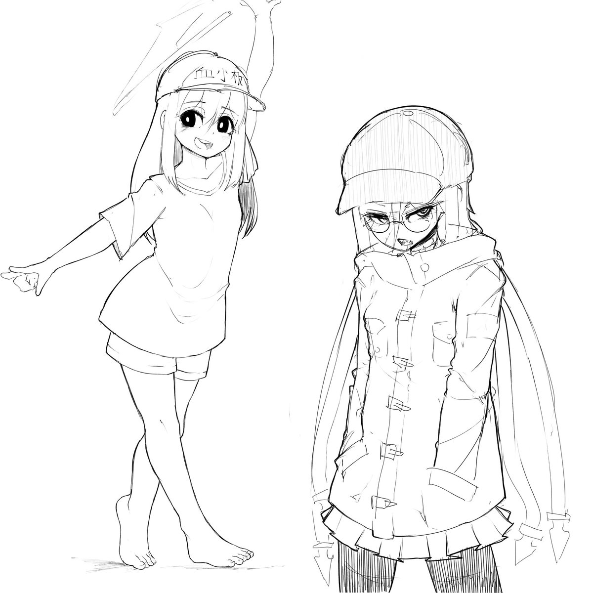 Today's sketches. Getting some ideas off my chest after getting these commissions done. Feels great to draw stuff for myself again. 