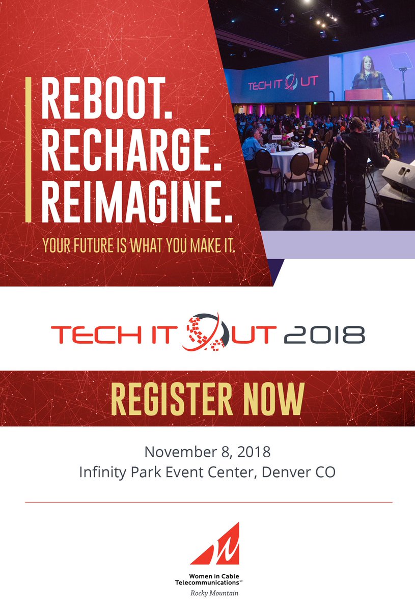 WICTRM's tweet photo. REGISTER NOW! WICT Rocky Mountain's Annual #TechItOut will be held on November 8th at @Infinity Park at Glendale. https://t.co/x5lSfaQHlb #TIO2018 #wictrmTIO #BuildingLeaders #wictrm #WICT #SaveTheDate https://t.co/RF4UcZ3q4L https://t.co/gVQRaHc7KI
