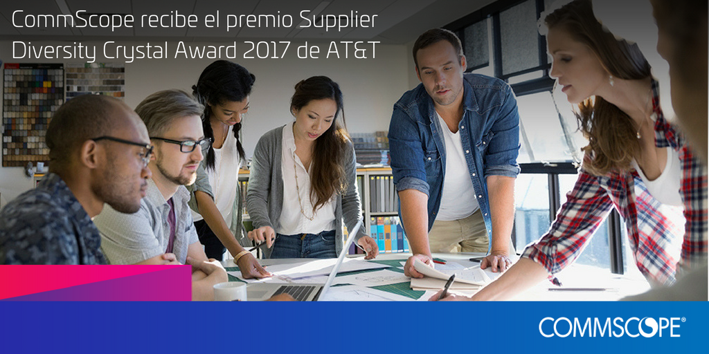 CommScope's tweet photo. #OrgulloCommScope ¡Estamos orgullosos de recibir el Premio Cristal de #ATT 2017 a la diversidad de proveedores! Seguimos comprometidos con el crecimiento sostenible y la diversidad https://t.co/RaCRmEJ4eH
#CommScopeCALA #ThinkFiber #ThinkCommScope https://t.co/BizvvLY786