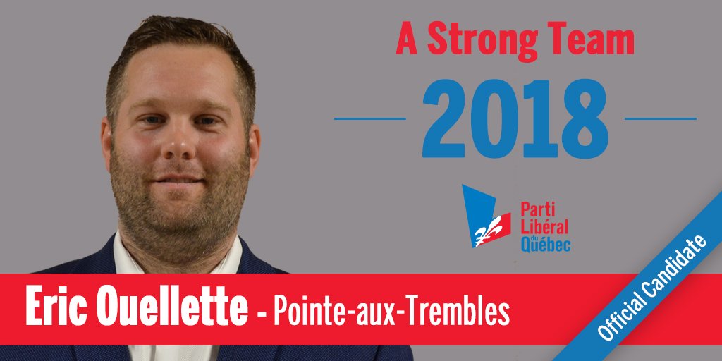 LiberalQuebec's tweet photo. #AStrongTeam - #UneÉquipeSolide
Learn more about Eric Ouellette, his life, his interests, his professional background and his political commitment to Quebec. ➤➤
https://t.co/FLgHtMBgeq
Follow him on Twitter : @eouellette17
#Qc2018 #PointeauxTrembles #PLQ https://t.co/HP8dfUSvMX