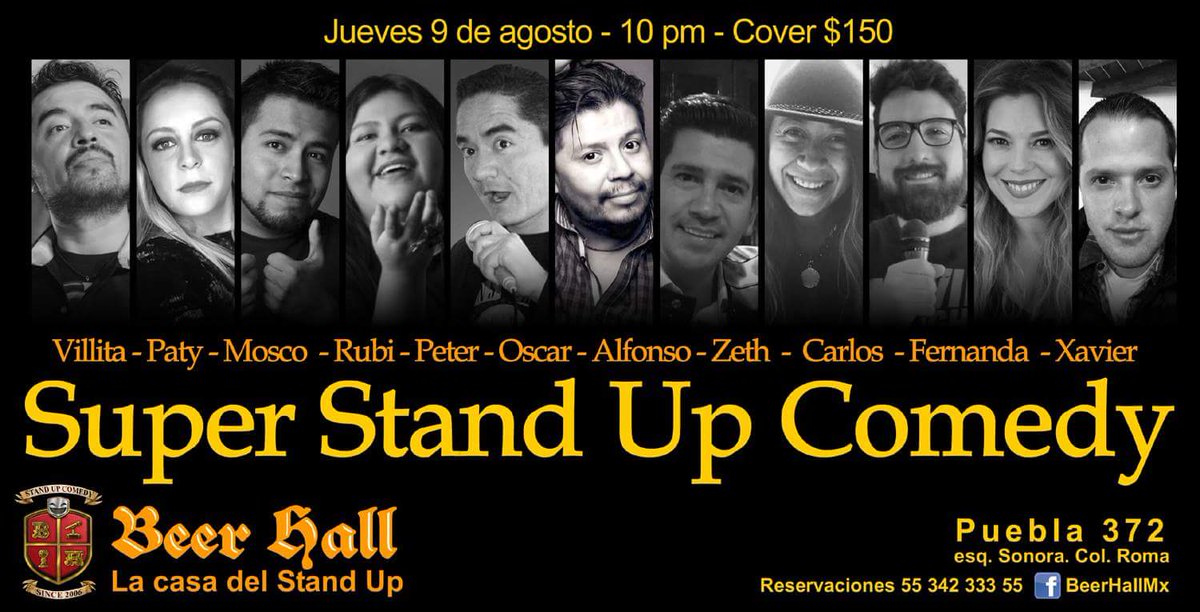 BeerHallMx's tweet photo. Jueves maraton de co.edia
RESERVA 5534233355 https://t.co/w7iz1jMZWD