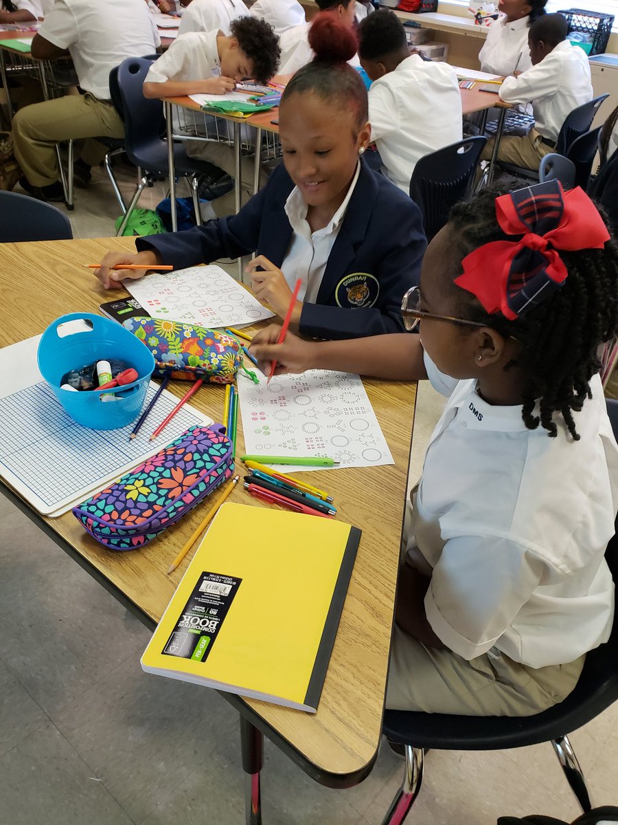 NumberStuffJohn's tweet photo. Week of iMath going great! Students learning about how the brain grows/how to visualize numbers/look for patterns.  Student-led discourse in  groups/proud students when making connections on their own! 😃 @joboaler @DunbarMagnet #NumberStuff #AMSTIWorks #DunbarDoesIt https://t.co/azyF63kSY3