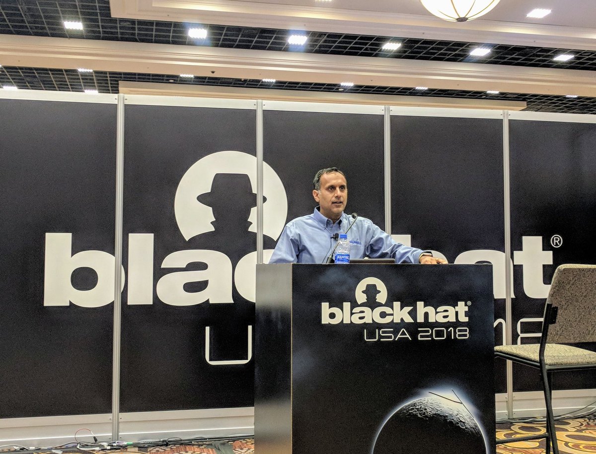 Valimail's tweet photo. Valimail's @vivekasija speaking now at #BHUSA about "email's original sin" and how it can be fixed. We'll live tweet some updates from his talk! #StopImpersonators https://t.co/LhOMtzDkqF