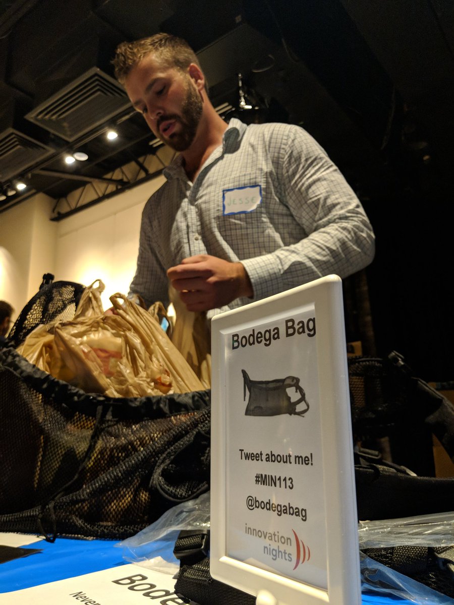 thebobcargill's tweet photo. Thank you, @bodegabag, for the free bag at tonight's @MassInno at @natickarts! Very cool bag! #MIN113 https://t.co/ht4yq3afz9
