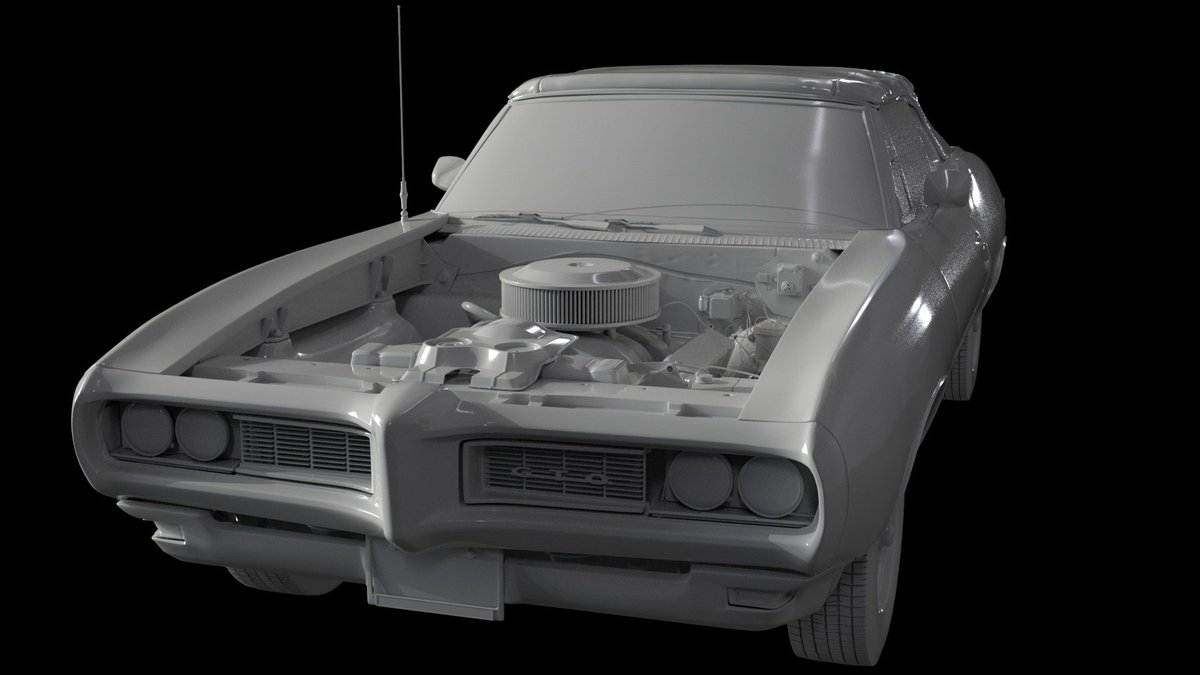 「ハードサーフェースモデリング練習車のエンジンを作ってみましたー 」|渡嘉敷拓馬 週刊ヤングマガジンで「LILI-MEN」連載中。のイラスト