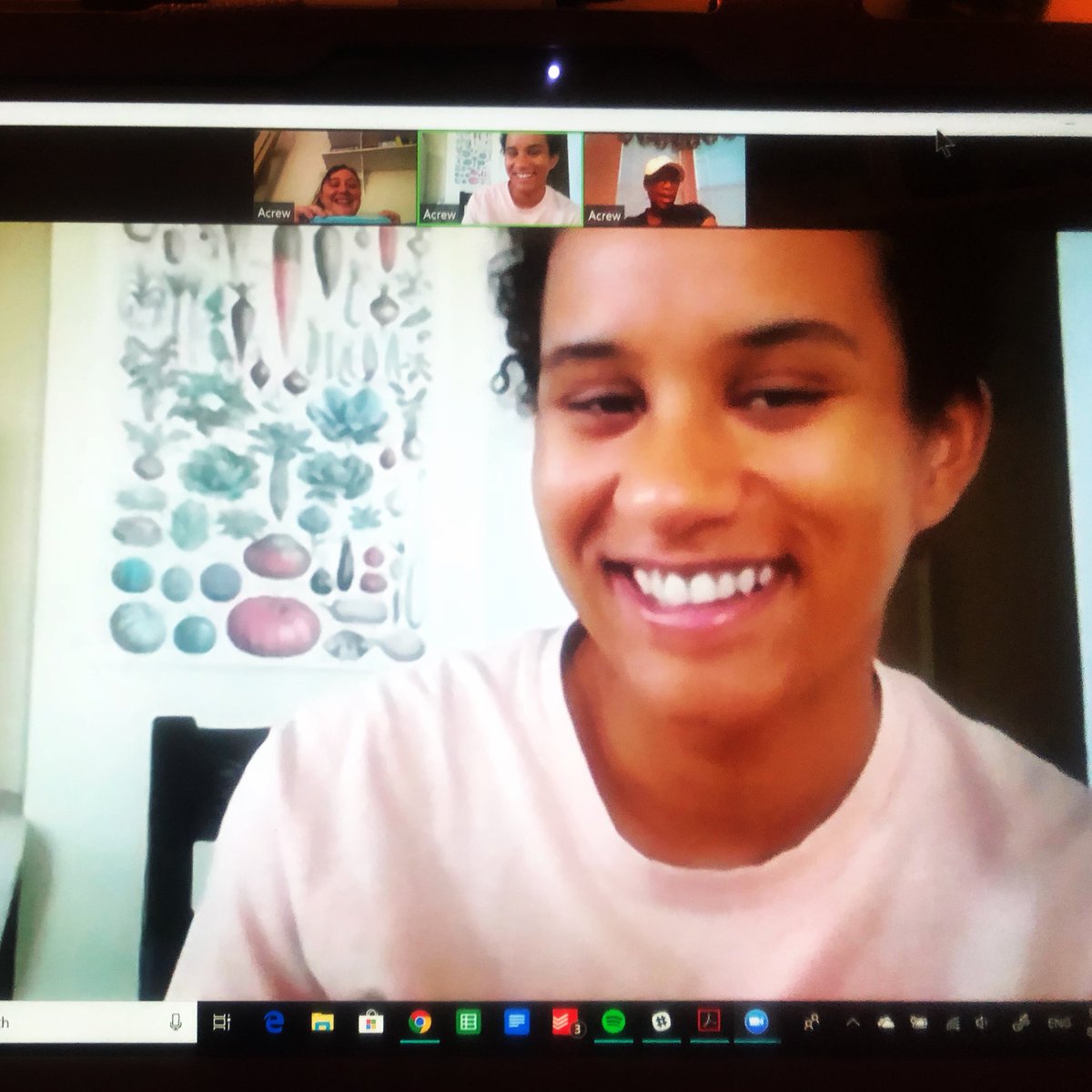 When the whole #joinacrew team is out of office during morning meeting, we connect over video conference! This team loves to laugh, so there’re plenty of jokes no matter what device we’re on. #teamworkmakesthedreamwork