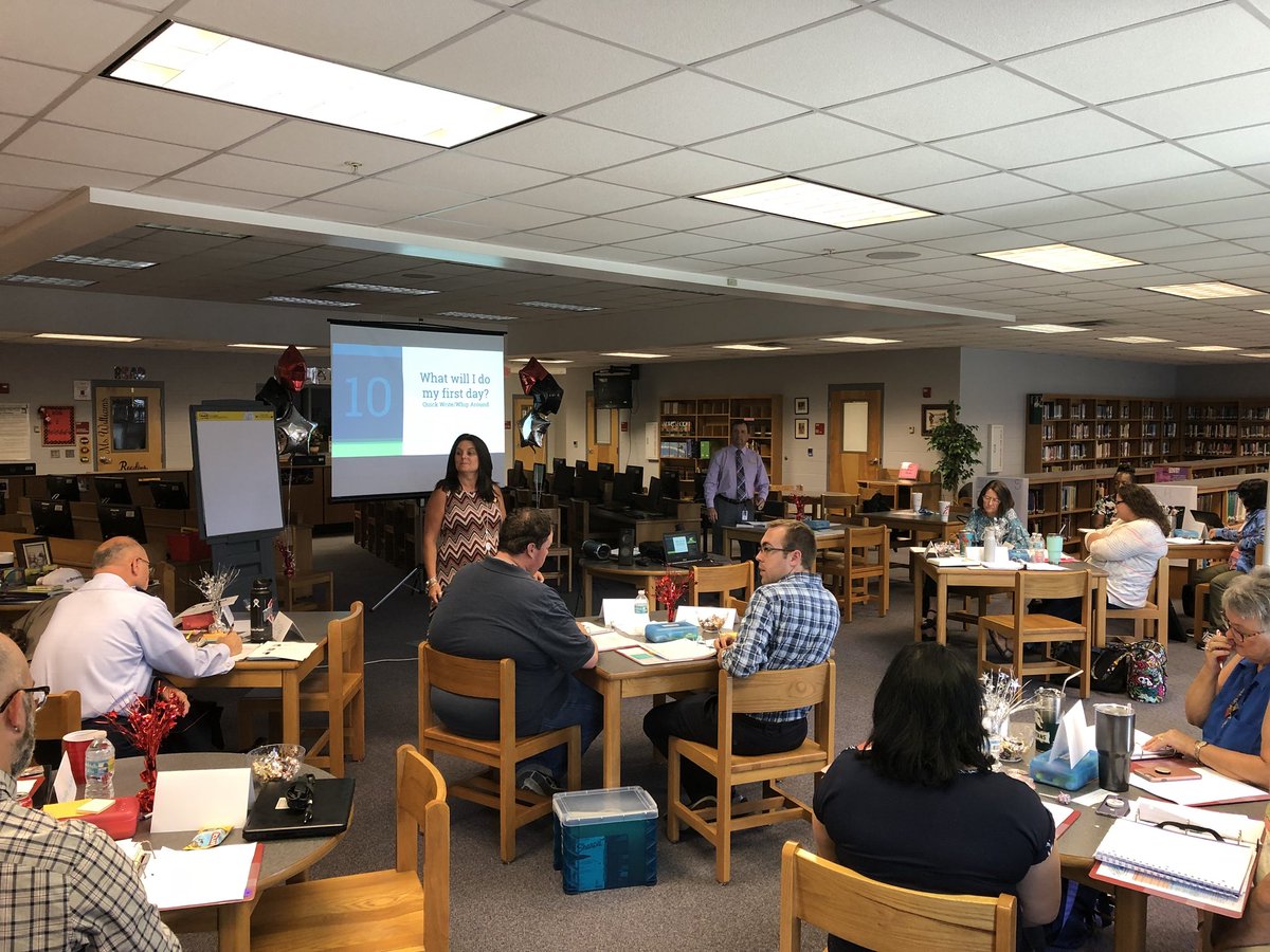 chris_combass's tweet photo. @clyattrk and @mabprincipal working with teachers yesterday as they explored ideas for the first day of school. It is always a pleasure to have the dynamic duo in Hamilton. “A Successful Finish Does Depend on a Successful Start.” #hamcopd #nefecpl https://t.co/HDjkURpOJo