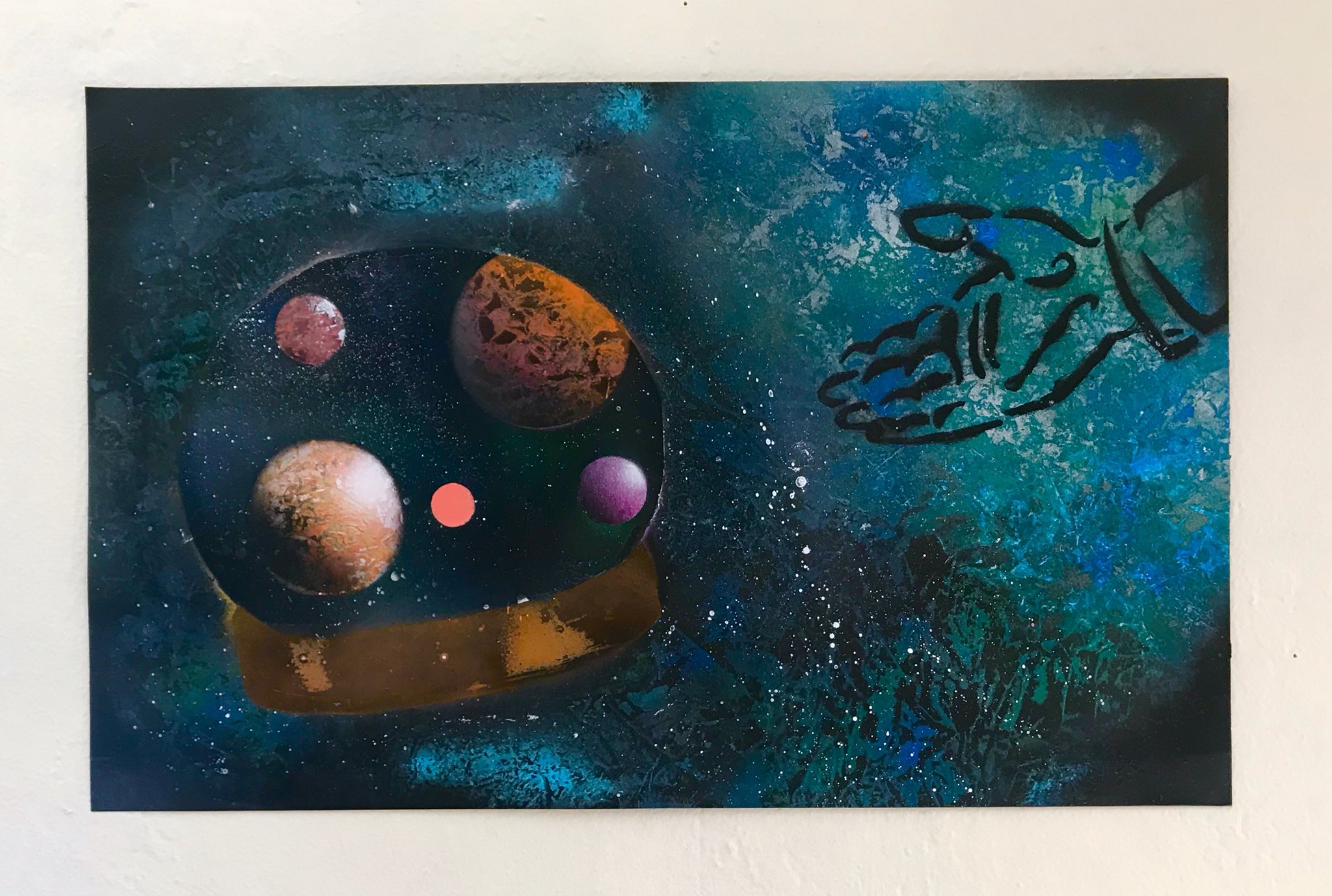 Космос арт красками