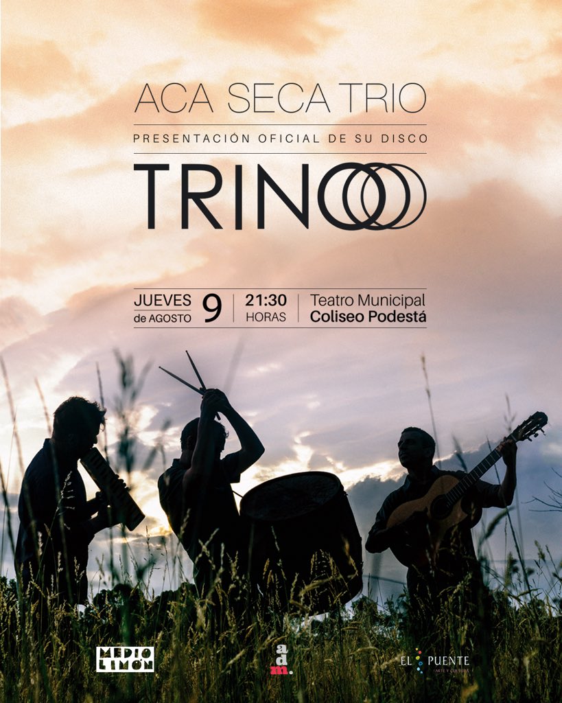 agencia de musica (@agdemusica) on Twitter photo Todavía quedan algunos tickets para ese show: #AcaSecaTrio en el <a href="/tcoliseopodesta/">Teatro Municipal Coliseo Podestá</a> #LaPlata, mañana jueves 09 de agosto 👉 precios: $250 / $350 / $450 🏅 (Hablame de entender el momento socio económico del país 💕) Todavía quedan algunos tickets para ese show: #AcaSecaTrio en el <a href="/tcoliseopodesta/">Teatro Municipal Coliseo Podestá</a> #LaPlata, mañana jueves 09 de agosto 👉 precios: $250 / $350 / $450 🏅 (Hablame de entender el momento socio económico del país 💕)