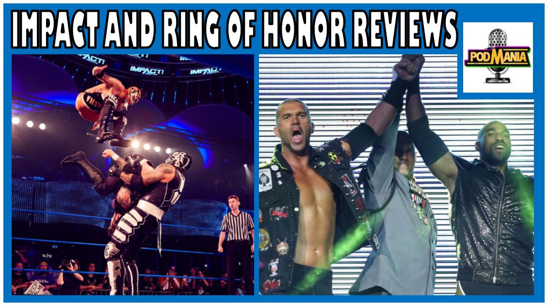PodmaniaLucha's tweet photo. *NEW PODCAST ALERT*
@REALRobGoodwin & @drummerjaxon review #WatchROH and #ImpactWrestling this week!
Check out the latest episode;
iTunes - https://t.co/wH91NCwXLk
Castbox - https://t.co/bIo8wjJbah
#podernfamily #wrestlecasts #wrestling #podgenie #podcasts #IMPACTonPop https://t.co/rcqLXlsAhc