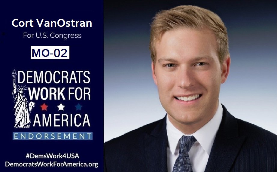 DemsWork4USA's tweet photo. 🔁#Election2018 #Missouri CD2 #WinBlue

Support CORT VANOSTRAN #MO02,&amp; @DemsWork4USA
#Attorney #Educator #NonProfit
More➡️https://t.co/0XH4gej0EW

Stop Wagner. #YesWeCan #FlipItBlue

#MOpol #Democrats #progressives #liberals #moderates #NPP #BlueWave #BlueWave2018 #DemsWork4USA https://t.co/ZvpRTUWyUw