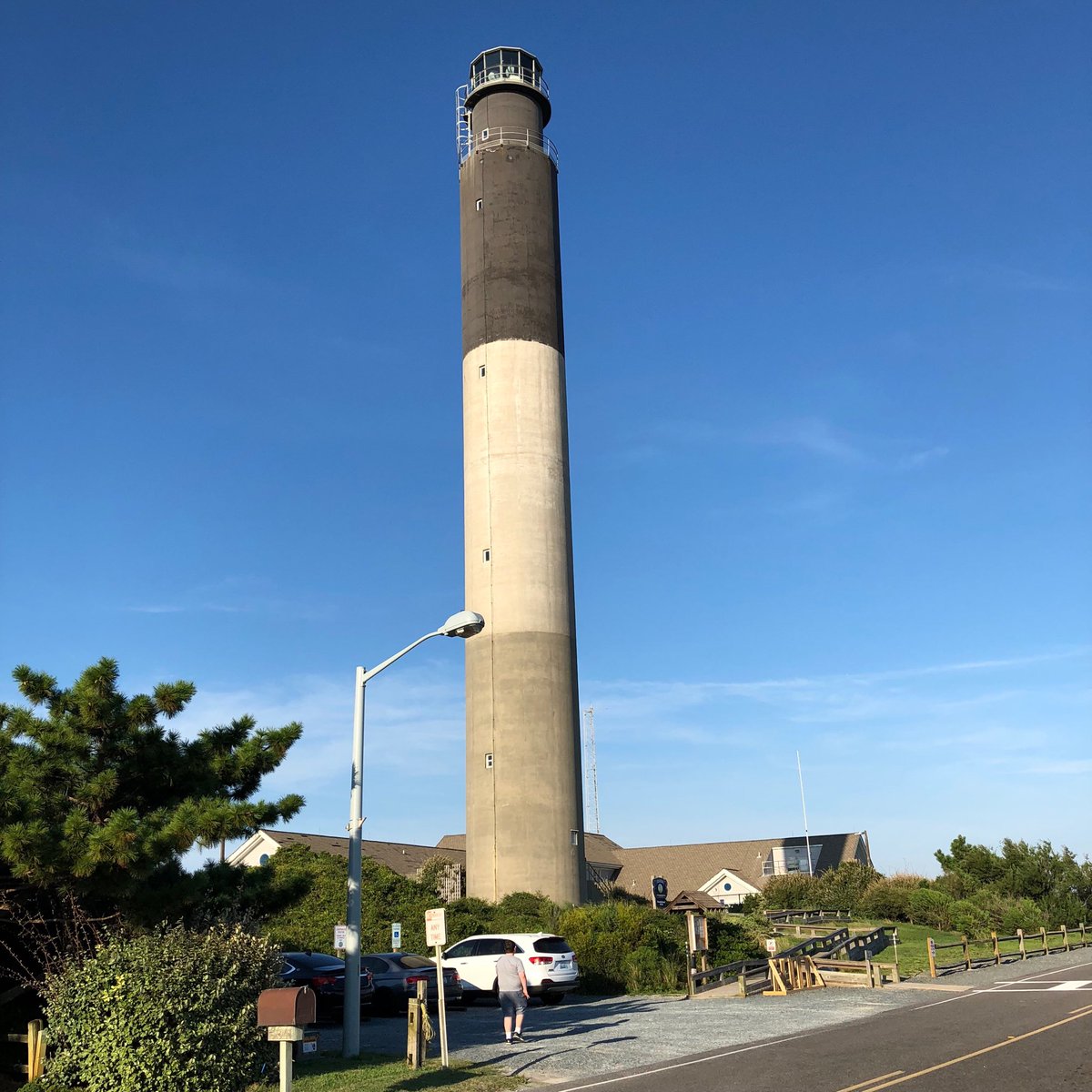 Rodney6876's tweet image. Lighthouse at US Coast Guard Station, Caswell Beach NC