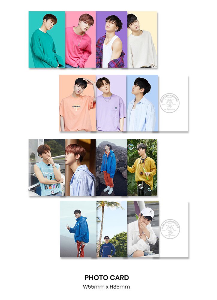 iKONWorldID's tweet photo. [SHARING GOODS] 2018 iKON SUMMERTIME in HAWAII

√ Outbox+DVD
√ Photobook 1 (100p)
√ Photobook 2 (100p)
√ Mouse Pad
√ Hand Towel
√ Member set (Pc 2pcs+photoset+sticker)
* BI/Bobby/June
* Chanwoo/Donghyuk/Jinhwan/Yunhyeong

Close PO: 26/08 https://t.co/f9O8x2lN7k