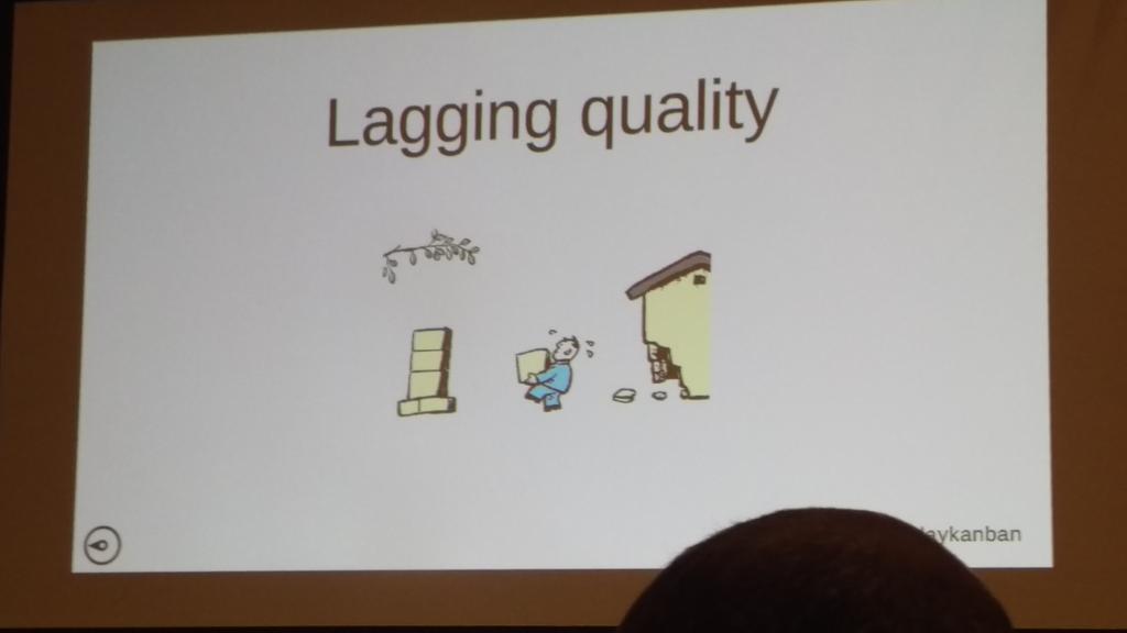tottinge's tweet photo. Fixing one thing by breaking another. @CatSwetel #agile2018 https://t.co/GWac2JRmHD