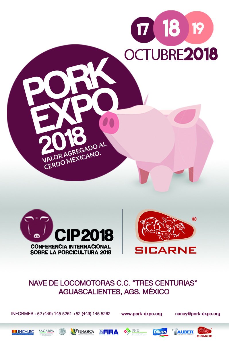 PORK_EXPO's tweet photo. ¡¡PARTICIPA COMO EXPOSITOR EN PORKEXPO 2018!!
LOS DÍAS 17, 18 Y 19 DE OCTUBRE EN AGUASCALIENTES...

MAS INFORMES AL TEL. + 52 449 145 5262
CORREO: nancy@pork-expo.org https://t.co/Q7LHF01vDO