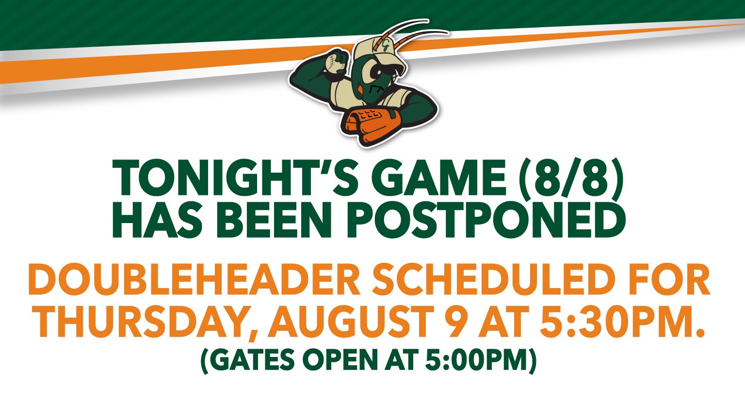 Greensboro on Twitter "Tonight’s game has been postponed