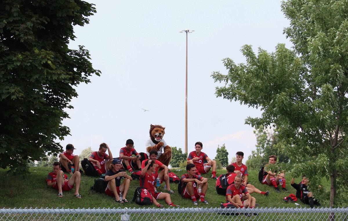 OYSL's tweet image. .@WinTFC Windsor TFC was waiting for their game on Saturday with their mascot who has been with the team since the boys were six years old. What a perfect way to unwind before the game.
