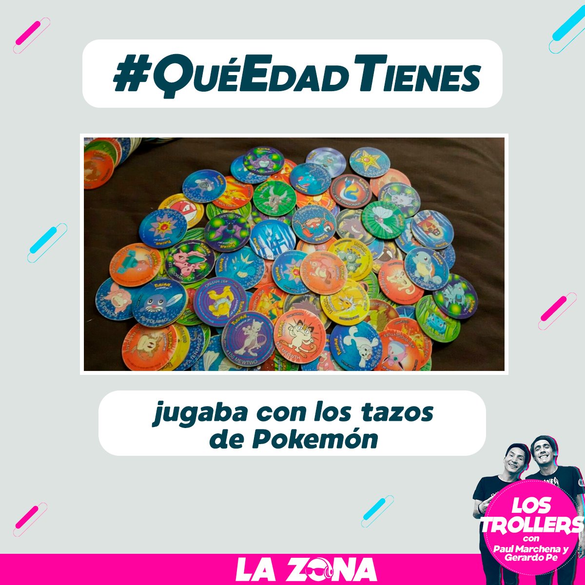 RadioLaZonaFM's tweet photo. ¡Llegaron #LosTrollers y ya estamos Hashtokeando con @GerardoPe_1 y @Paul_Marchena ! 😎😎🎶
Comenta con el HT ➡ #QuéEdadTienes 😉🤳 https://t.co/h7ExImvL3V
