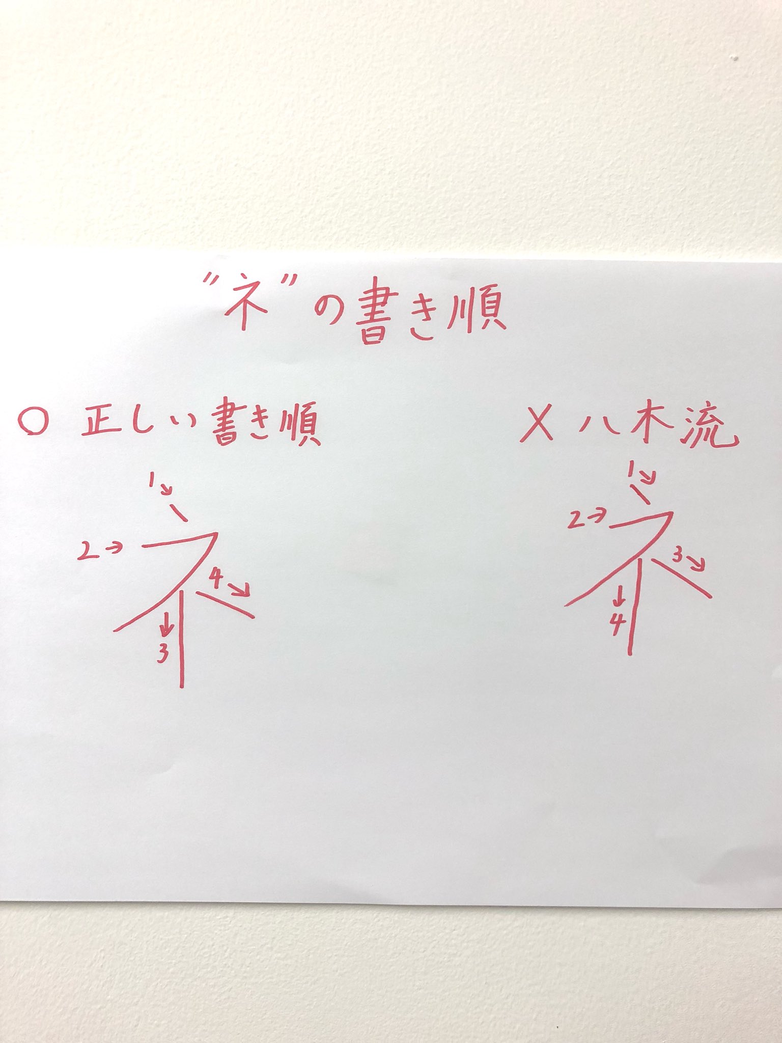 Up Up カタカナの ネ の書き順 皆さんは大丈夫 Crossfm Upup ネ 書き順 T Co Cb51woglni Twitter