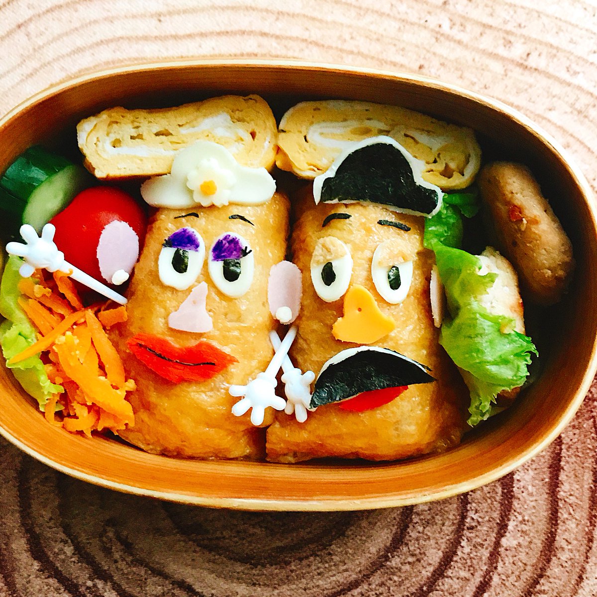 Ayako Mr And Mrs ポテトヘッドのお弁当 キャラ弁 トイストーリー ディズニー弁当 ポテトヘッド