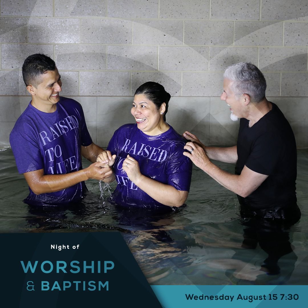 We are one week away from our Night of Worship &amp; Baptism! If you want to publicly express your new life in Christ through baptism, please register at fairfax.cc/baptism so we can best prepare for your special moment.