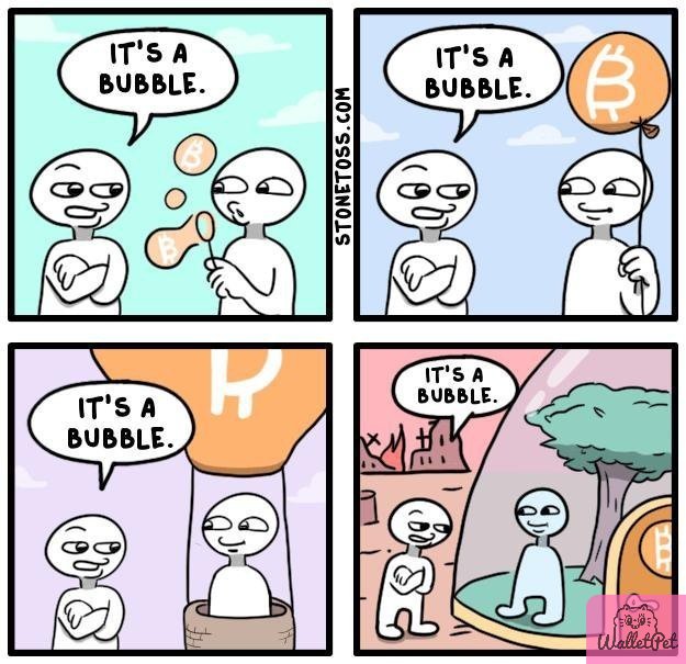 WalletPet's tweet photo. Is it still a bubble? Really? No really? I'm not sure anymore 😐
#walletpet #cryptocurrencies #CryptoCurrency #HODL #cryptogames #MOON #ethereum #BitcoinCash #Bitcoin #memes #cryptomemes https://t.co/lWBVPlDYDR
