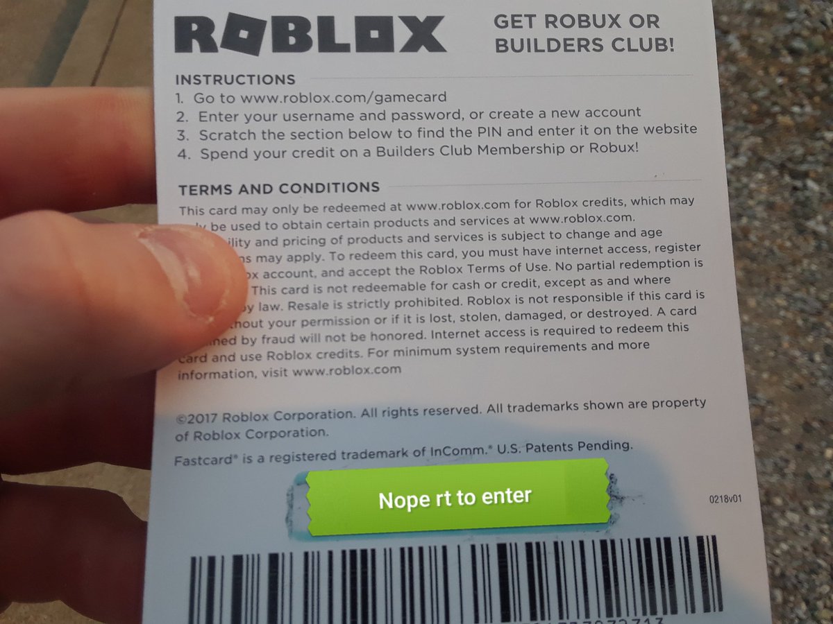 Free Robux Card Giveaway Live Not Scratched