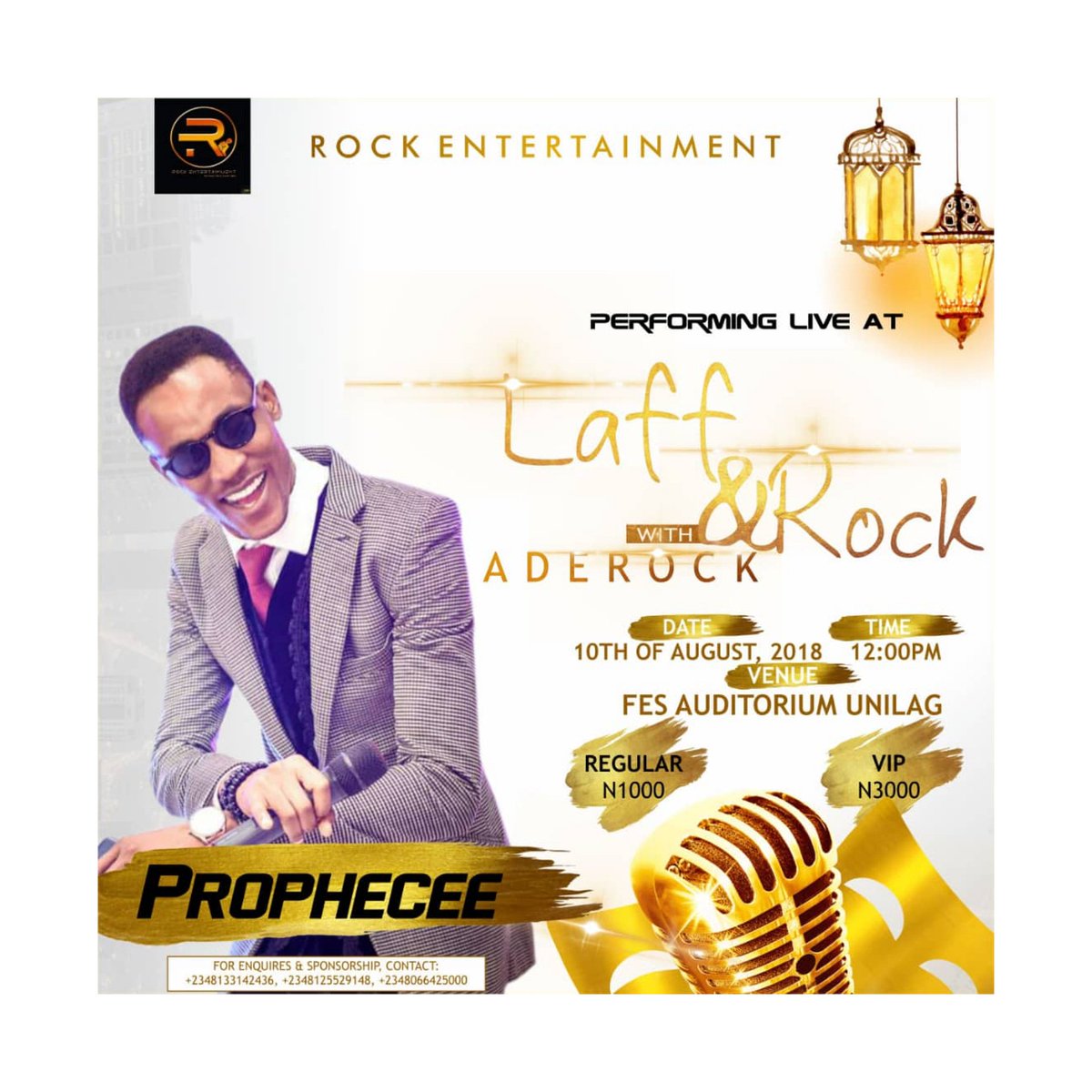 PropheceeCfr's tweet photo. We ROCK UNILAG TOMORROW ....
Let's LAFF & ROCK with @iamade_rock .....
See FLYERS FOR details .....
God take control ....
#MostIncredibleMc
#EthicalMaterials
#StandupGig https://t.co/C7idhzQpFI