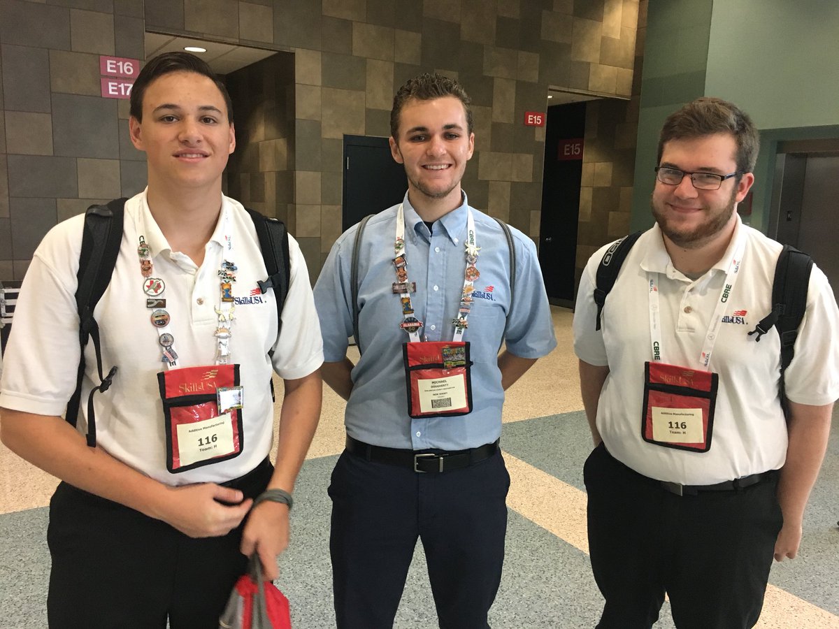 DrCNagy's tweet photo. BCIT students have had a strong presence in the national SkillsUSA for many years. The skills that they develop by attending BCIT have helped them to become remarkable competitors in this elite competition. All three young men are recent graduates of BCIT.​ We are very proud! https://t.co/q70l4OerTY
