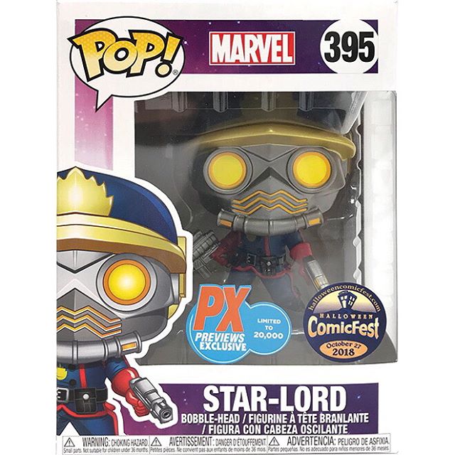 Funko POP! Marvel Star-Lord Vinyl Bobble Head (Gold Chrome) 