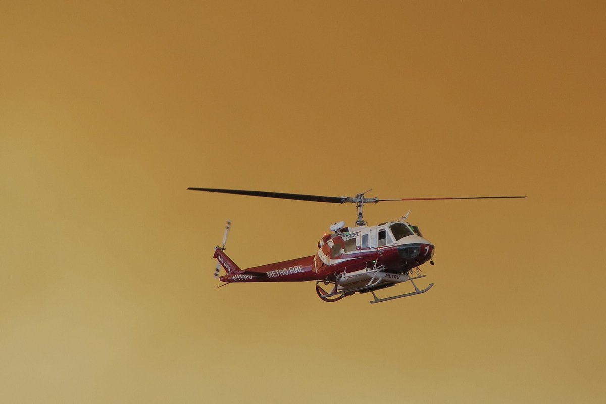 MetroAirOps's tweet photo. Flying through all the smoke and soot #SacramentoMetroFire Copter 1 gets regular cleaning and system checks along with required maintenance while at the #RanchFire #mendocinocomplex #CAWildFires #OneGoalOneFight #MutualAid #HueyUH1N https://t.co/t1tQ9xM5lJ