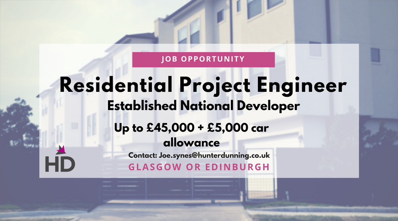 Residential Project Engineer Job in Edinburgh or Glasgow - ow.ly/sfmE30lk5ww #PropertyJobs #ResidentialProjectEngineer #ProjectEngineerJobs