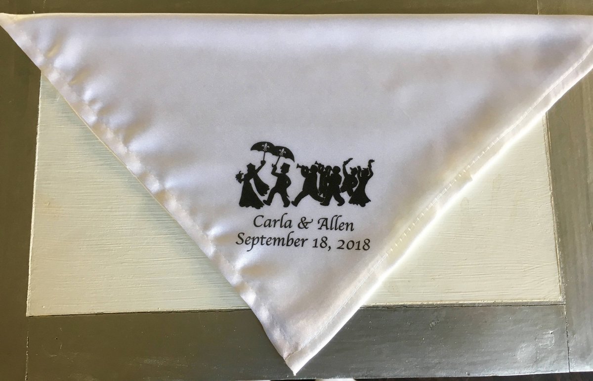Carla Buchanan On Twitter Second Line Handkerchiefs Satin Finished Carla Buchanan On Twitter Second Line Handkerchiefs Satin Finished Edges 11x11 Inches Hankies Hanky Napkins New Orleans Wedding Personalized Customized