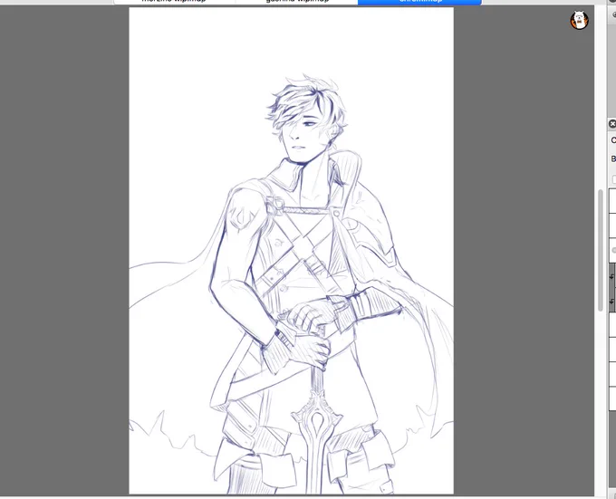 i love chrom with all my heart but his outfit is a disaster??? is frederick dressing this boy in the morning?? why is he literally wearing one (1) thigh high boot, one (1) pilgrim shoe, and one (1) sleeve?? i just wanted to post a wip.. 