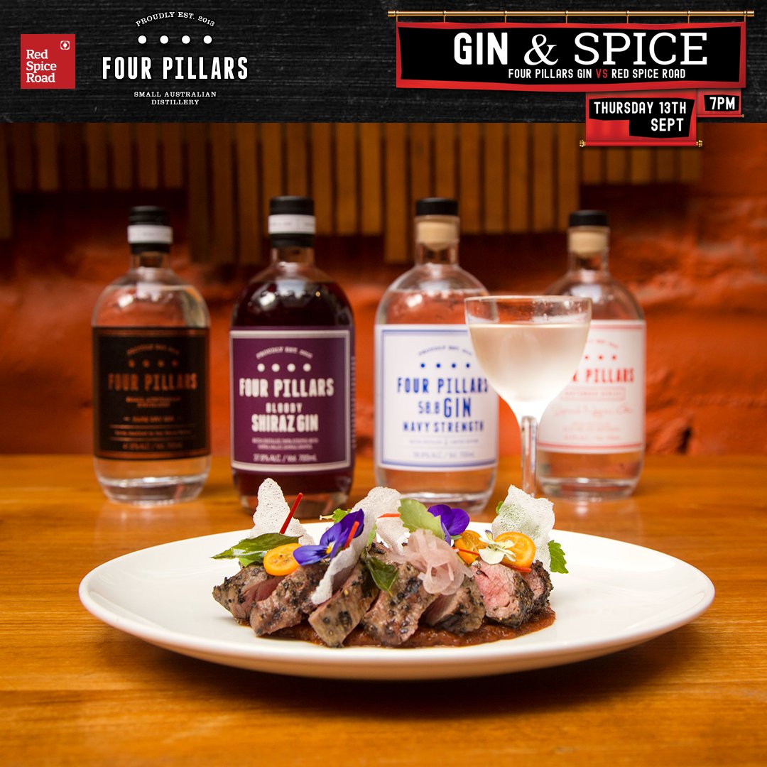 redspiceroad's tweet image. ATTENTION GIN LOVERS!!

A mighty 5-course feast, with matching @FourPillarsGin cocktails and Payten and Jones wines.

Join us as we bring together Gin &amp;amp; Spice!
Tix: red.sr/4pillars